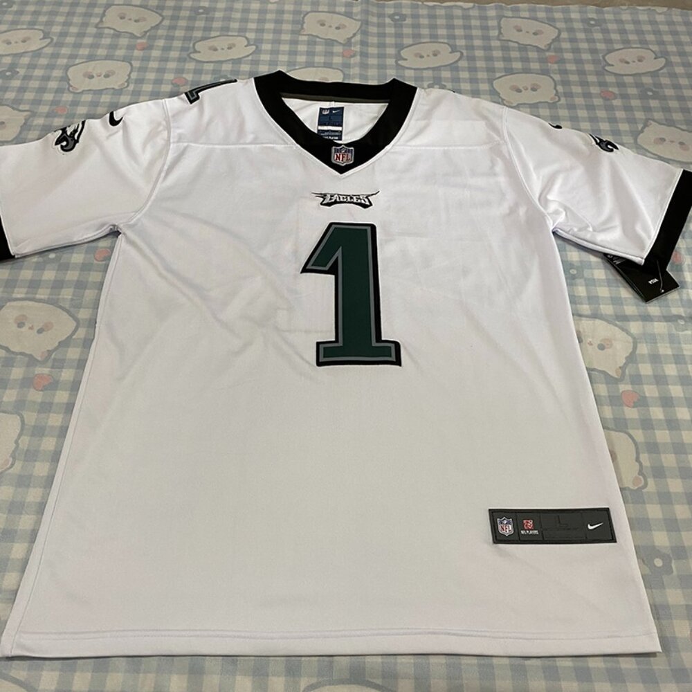 Philadelphia Eagles White Jersey Hurts No. 1